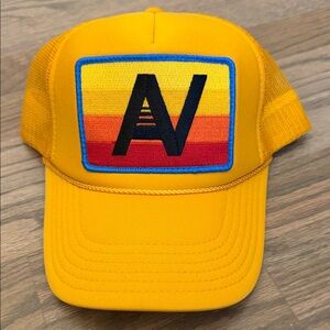 Aviator Nation Gold Logo Trucker Hat